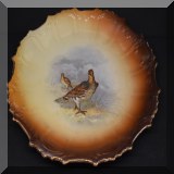 P95. Clarus Ware pheasant plate. 8”w - $14 
